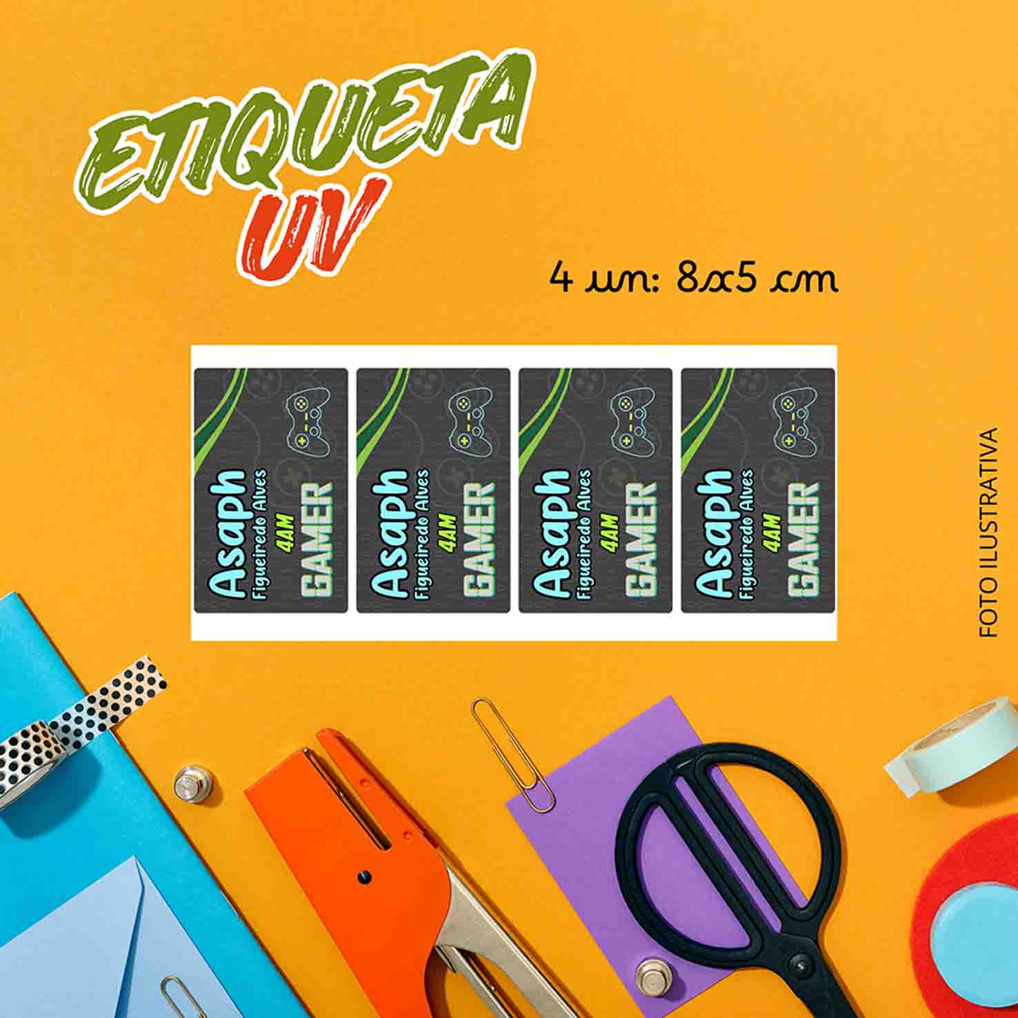 Etiqueta UV 8×5