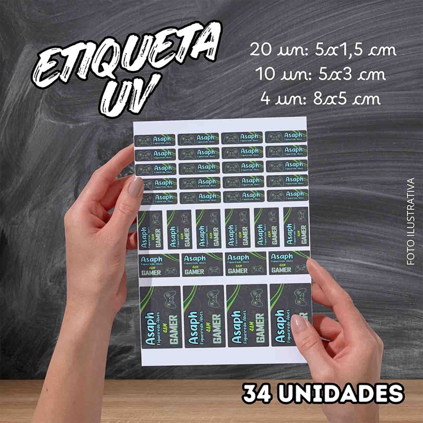 Etiqueta UV A4