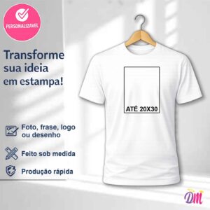 Camisa Algodão Branca ou Preta Estampa A4