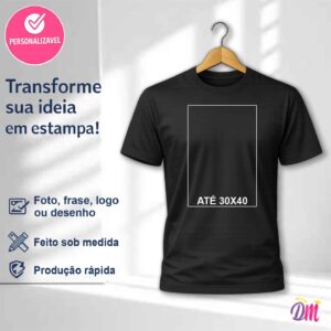 Camisa Dry Fit Preta Estampa A3